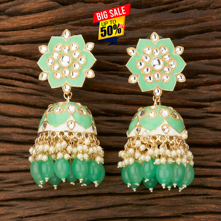 Indo Western Meenakari Earring With Gold Plating 108810