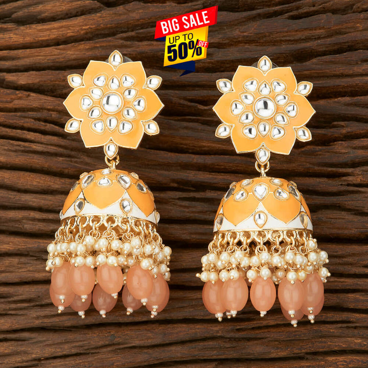 Indo Western Meenakari Earring With Gold Plating 108810