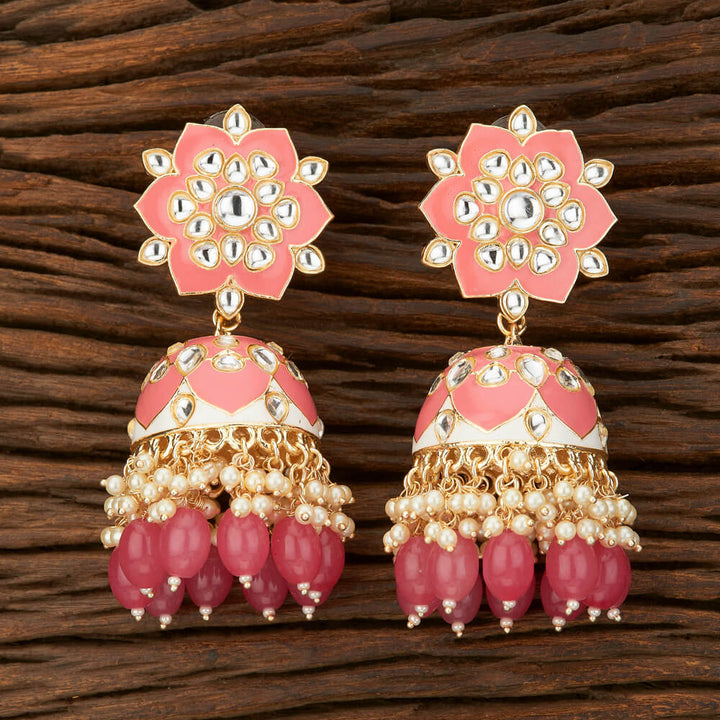 Indo Western Meenakari Earring With Gold Plating 108810