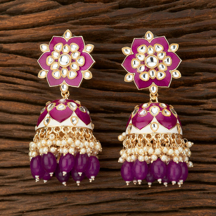 Indo Western Meenakari Earring With Gold Plating 108810