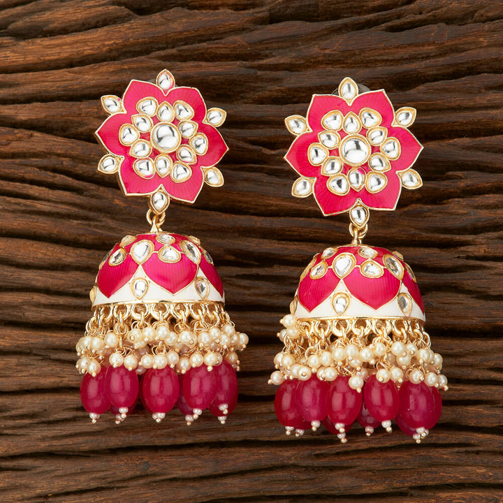 Indo Western Meenakari Earring With Gold Plating 108810