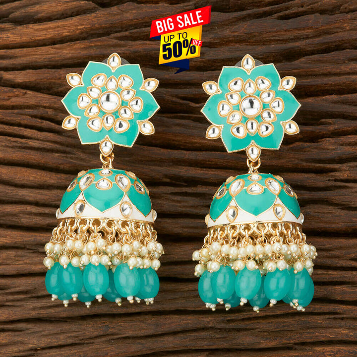 Indo Western Meenakari Earring With Gold Plating 108810