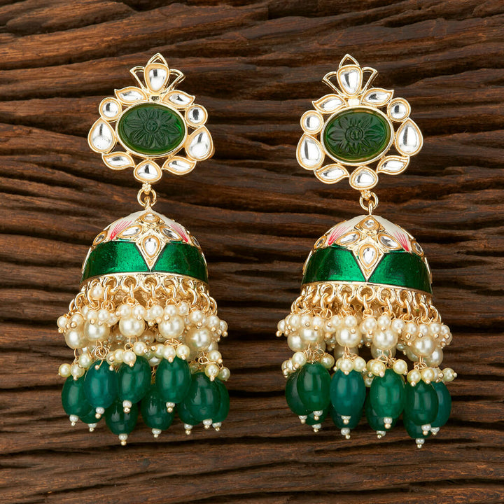 Indo Western Meenakari Earring With Gold Plating 108811