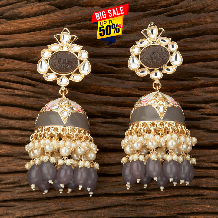 Indo Western Meenakari Earring With Gold Plating 108811