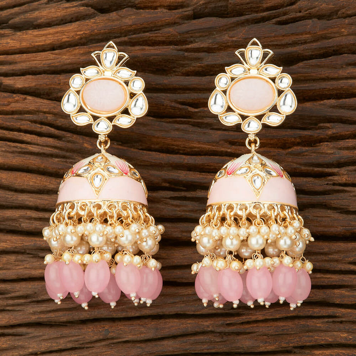 Indo Western Meenakari Earring With Gold Plating 108811