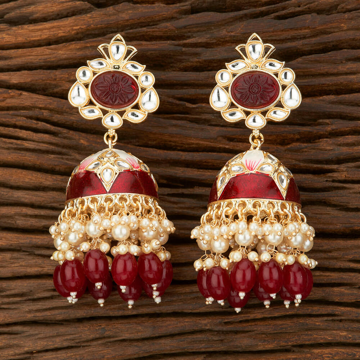 Indo Western Meenakari Earring With Gold Plating 108811