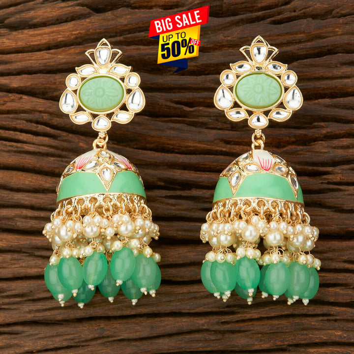 Indo Western Meenakari Earring With Gold Plating 108811