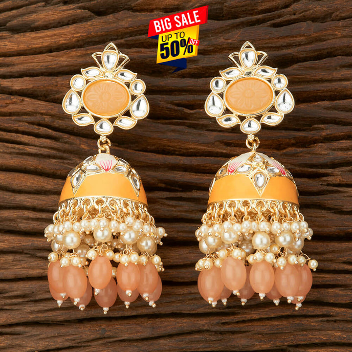 Indo Western Meenakari Earring With Gold Plating 108811