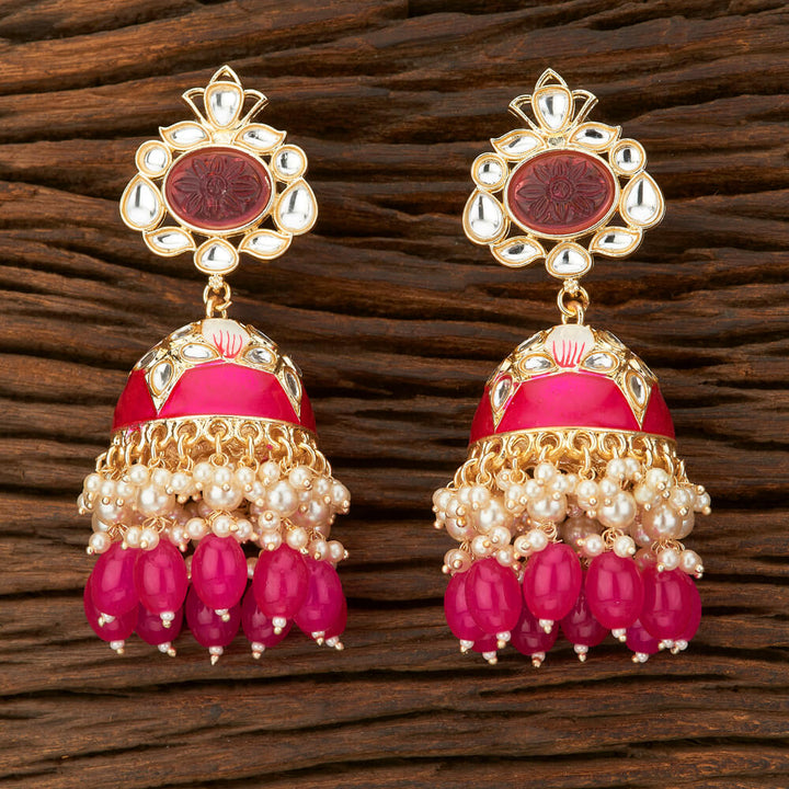 Indo Western Meenakari Earring With Gold Plating 108811