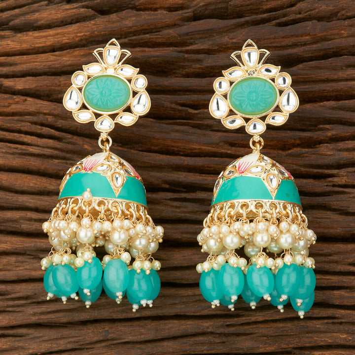 Indo Western Meenakari Earring With Gold Plating 108811