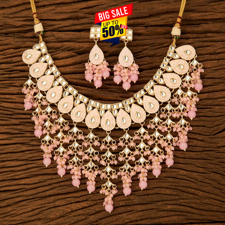 Indo Western Meenakari Necklace With Gold Plating 108813