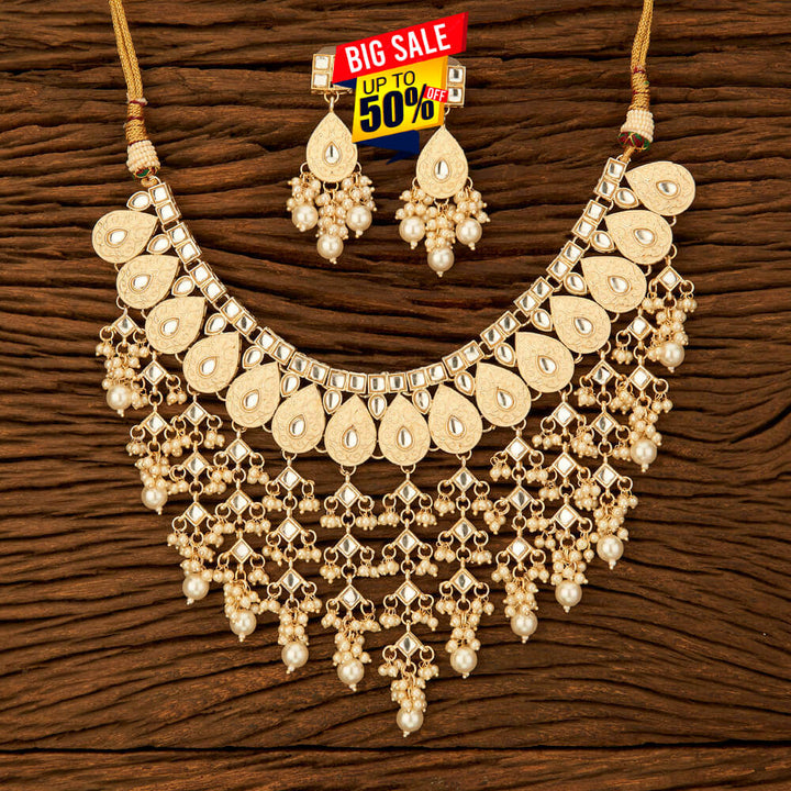 Indo Western Meenakari Necklace With Gold Plating 108813