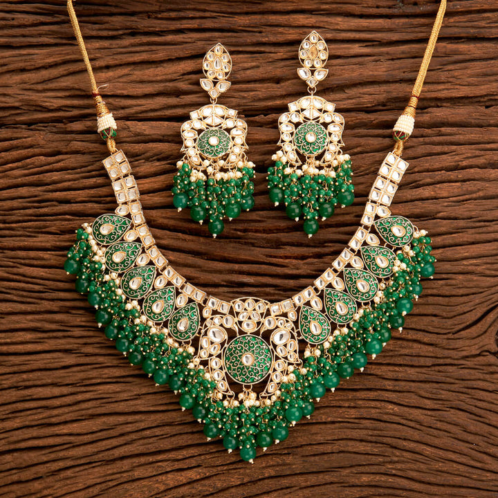 Indo Western Meenakari Necklace With Gold Plating 108814