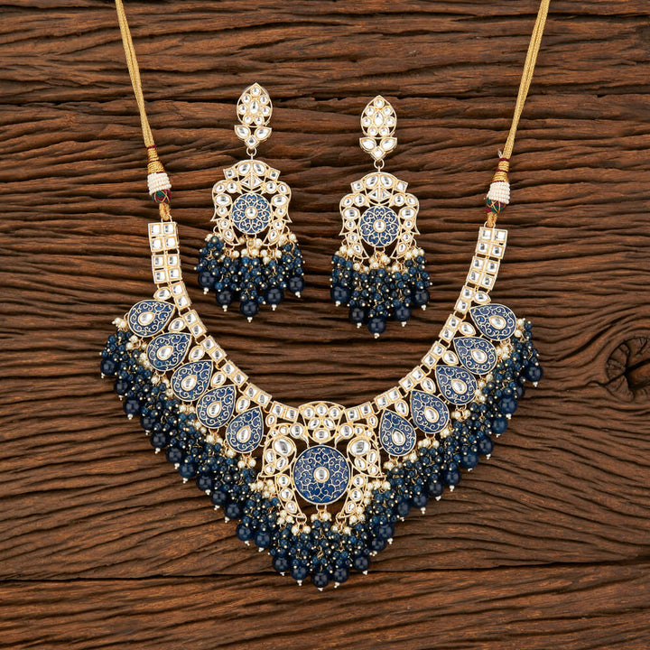 Indo Western Meenakari Necklace With Gold Plating 108814