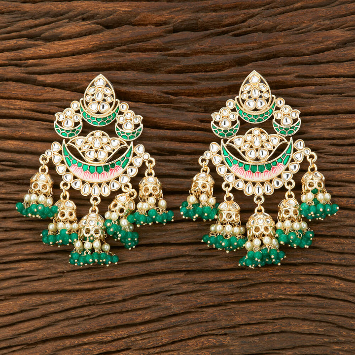 Indo Western Meenakari Earring With Gold Plating 108853