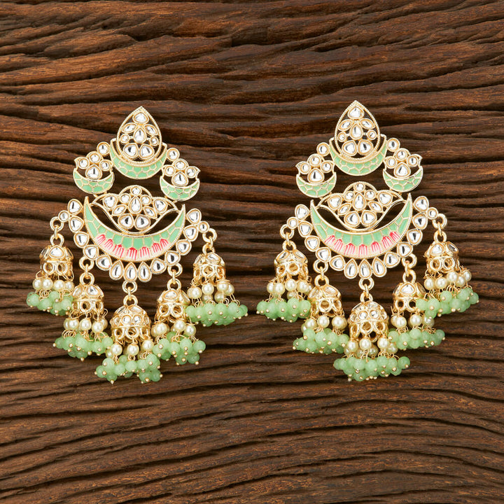 Indo Western Meenakari Earring With Gold Plating 108853