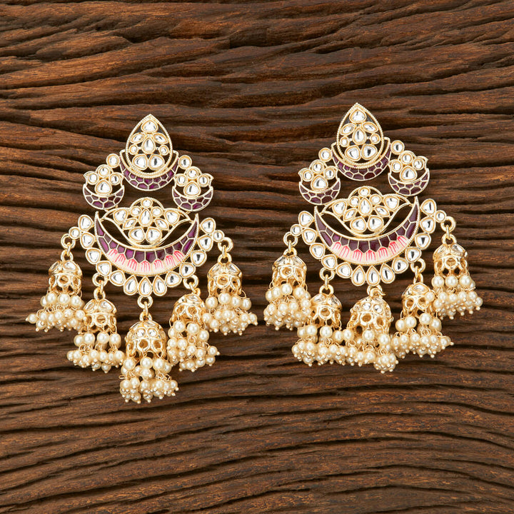 Indo Western Meenakari Earring With Gold Plating 108853