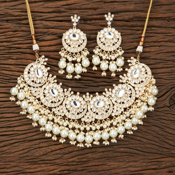 Indo Western Classic Necklace With Gold Plating 108868