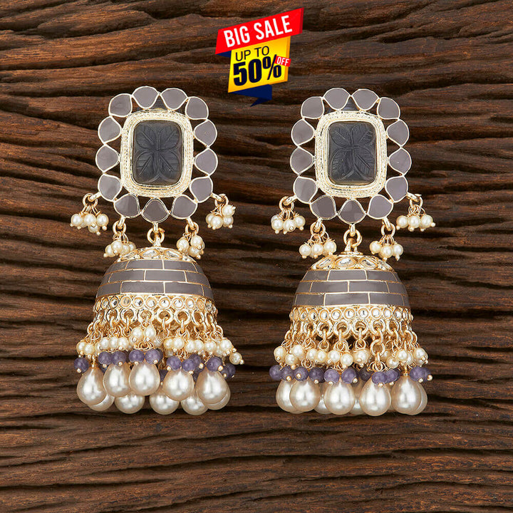 Indo Western Meenakari Earring With Gold Plating 108874