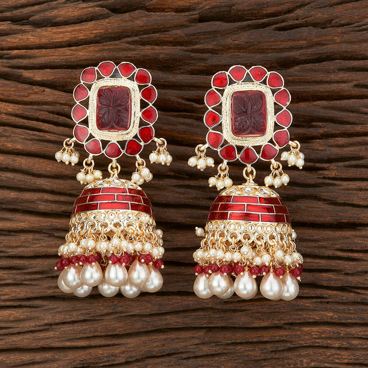 Indo Western Meenakari Earring With Gold Plating 108874