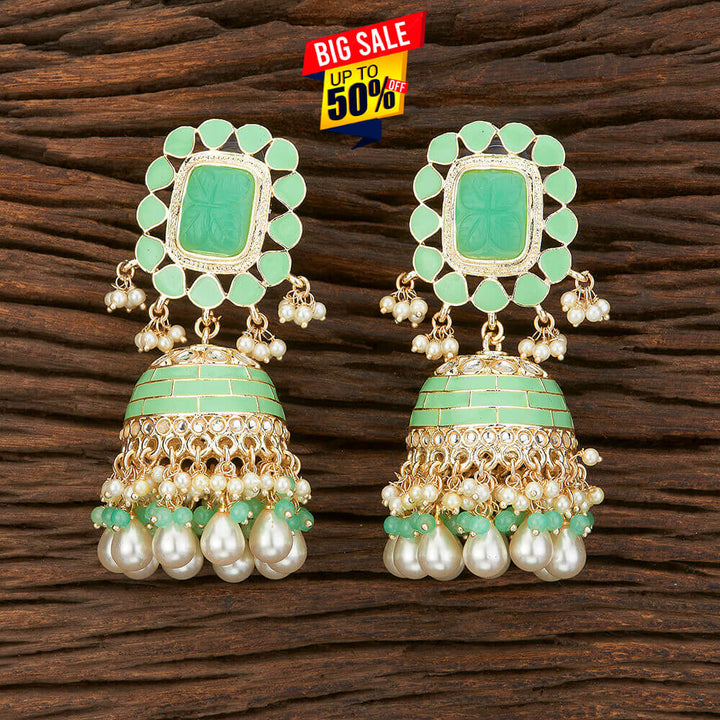 Indo Western Meenakari Earring With Gold Plating 108874