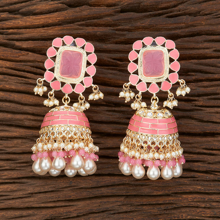 Indo Western Meenakari Earring With Gold Plating 108874