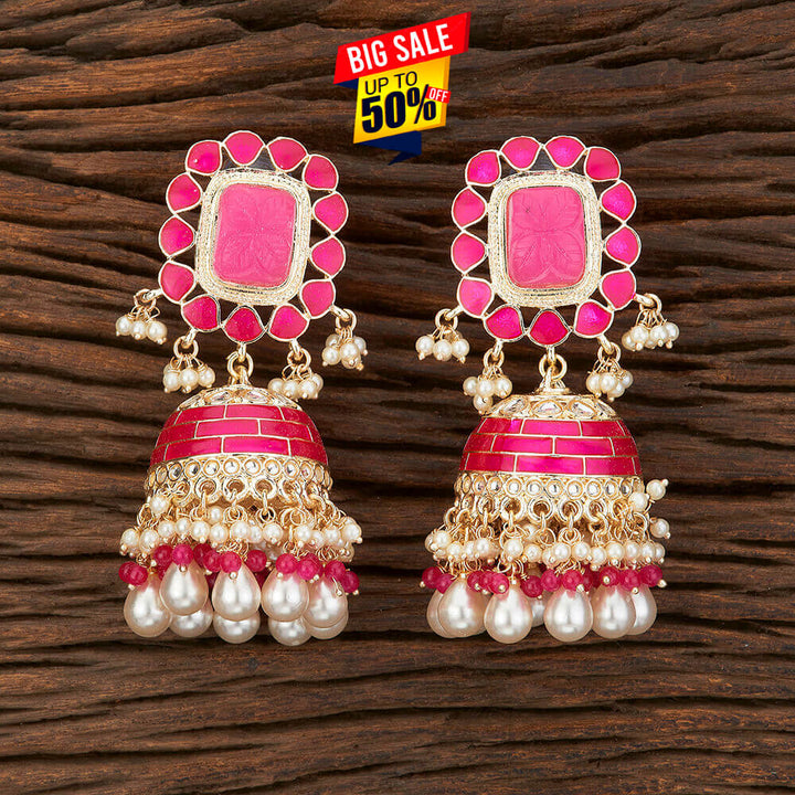 Indo Western Meenakari Earring With Gold Plating 108874