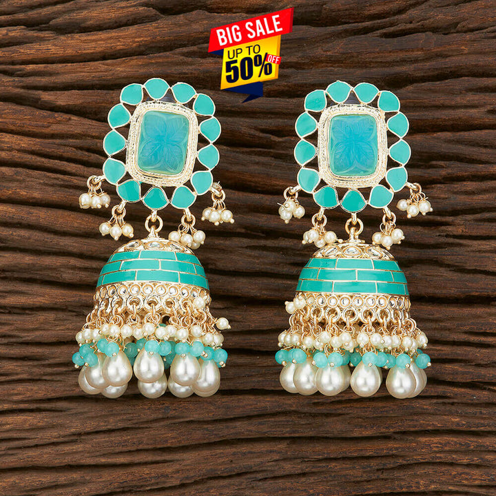 Indo Western Meenakari Earring With Gold Plating 108874