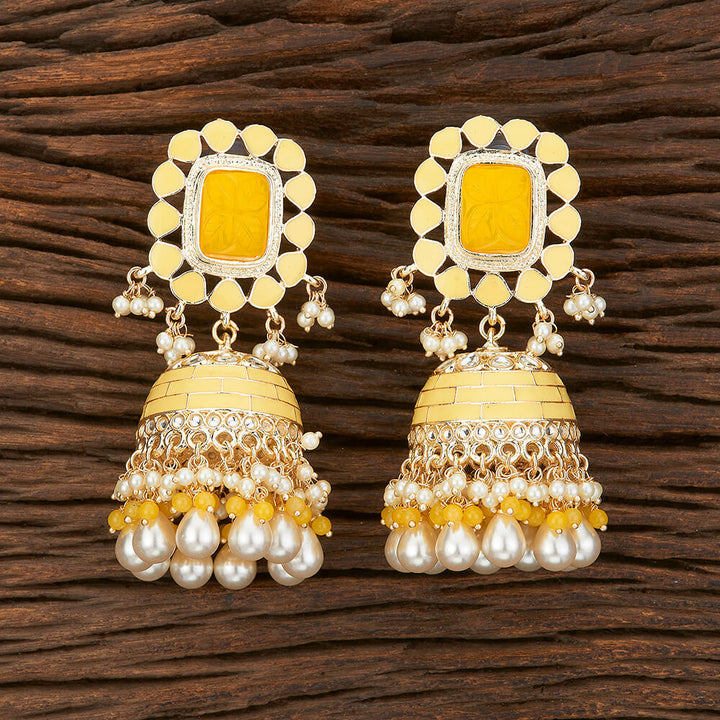 Indo Western Meenakari Earring With Gold Plating 108874