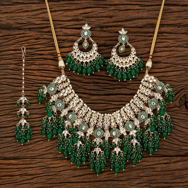 Indo Western Meenakari Necklace With Gold Plating 108889