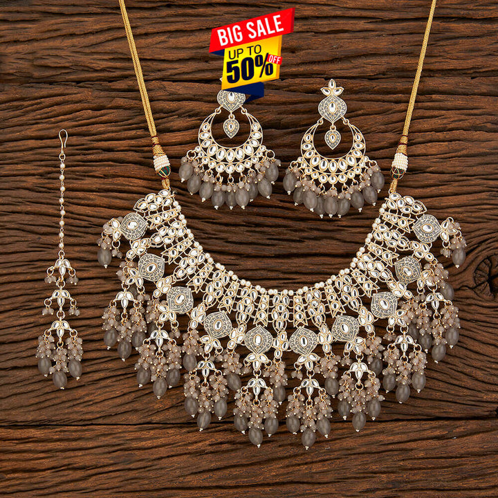 Indo Western Meenakari Necklace With Gold Plating 108889