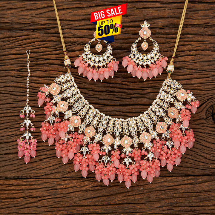 Indo Western Meenakari Necklace With Gold Plating 108889