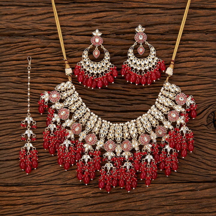 Indo Western Meenakari Necklace With Gold Plating 108889