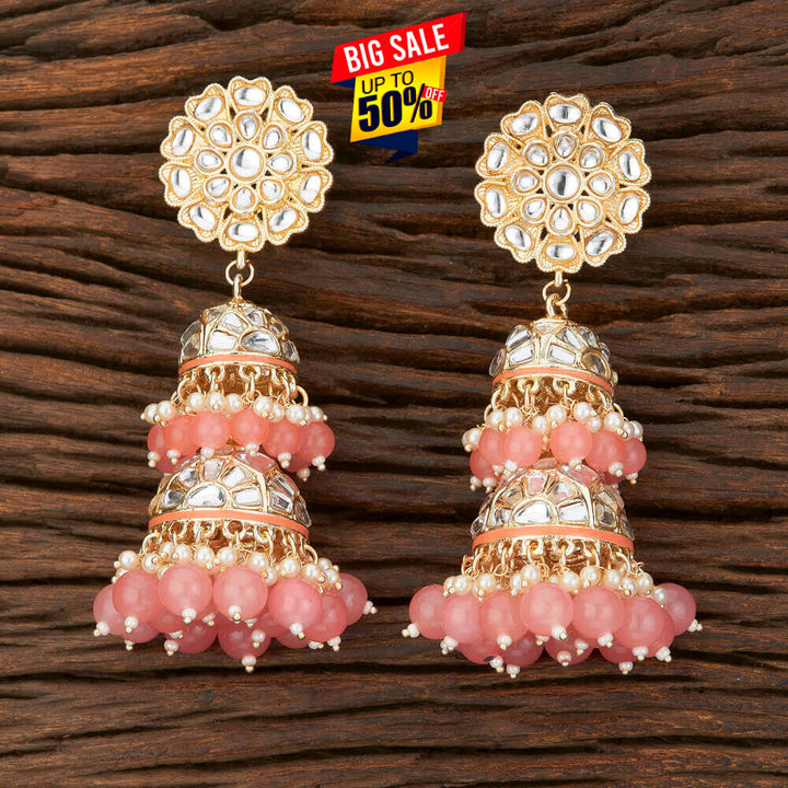 Indo Western Meenakari Earring With Gold Plating 108892