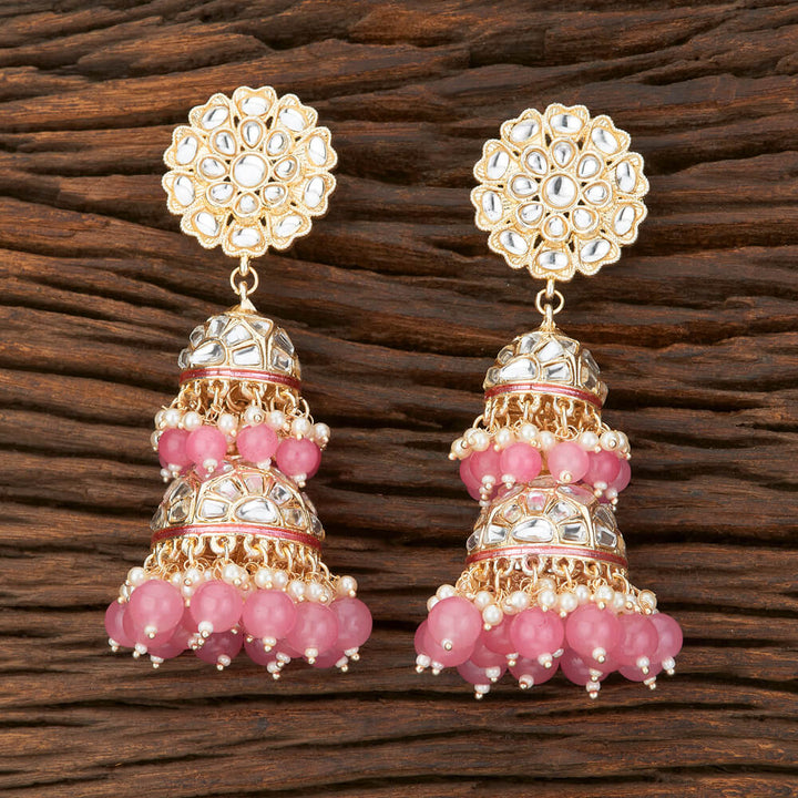 Indo Western Meenakari Earring With Gold Plating 108892