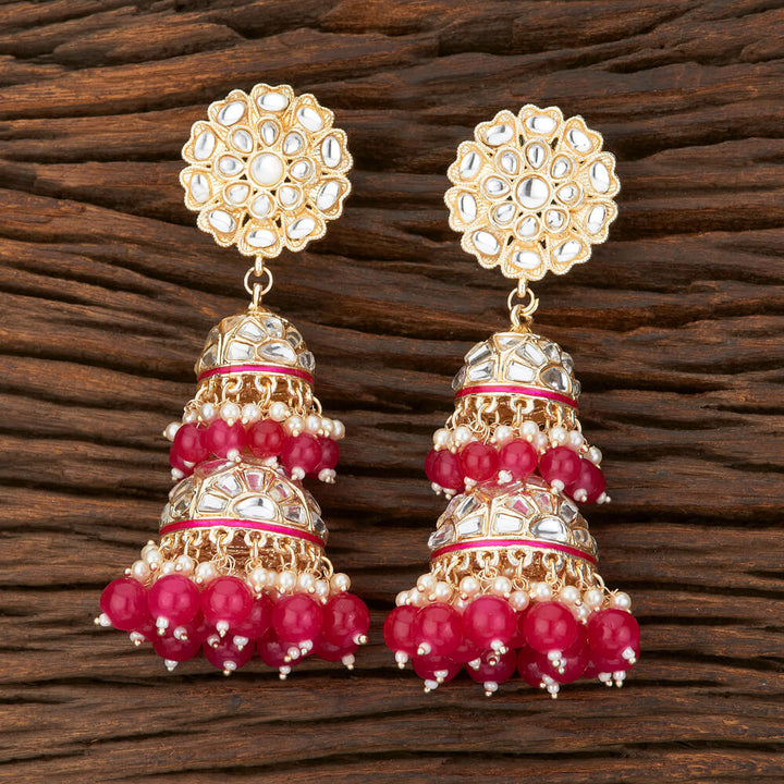 Indo Western Meenakari Earring With Gold Plating 108892