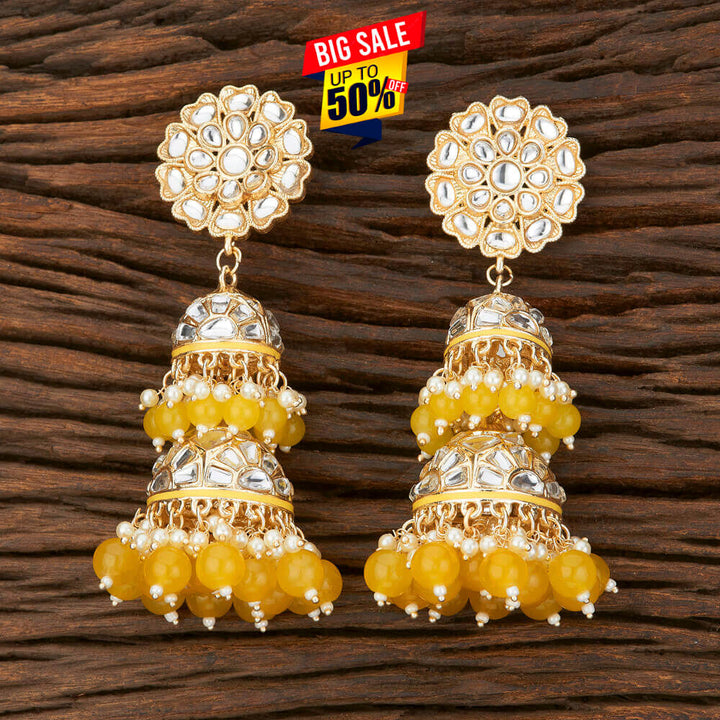 Indo Western Meenakari Earring With Gold Plating 108892