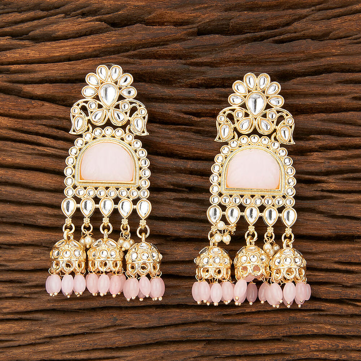 Indo Western Stone Earring With Gold Plating 108969