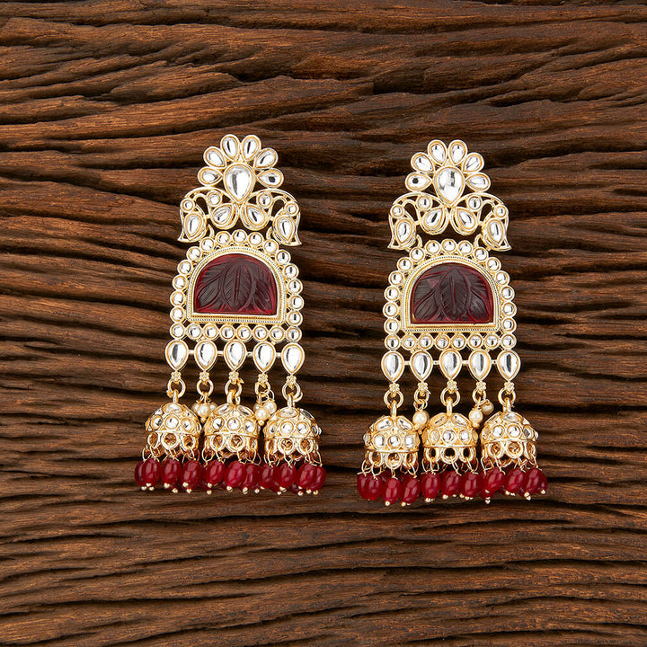 Indo Western Stone Earring With Gold Plating 108969