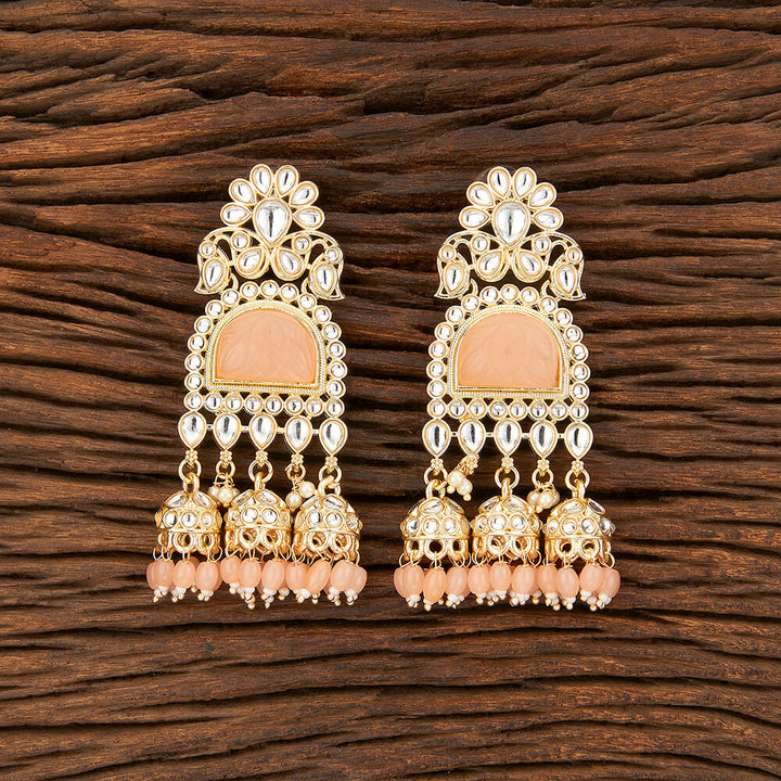 Indo Western Stone Earring With Gold Plating 108969