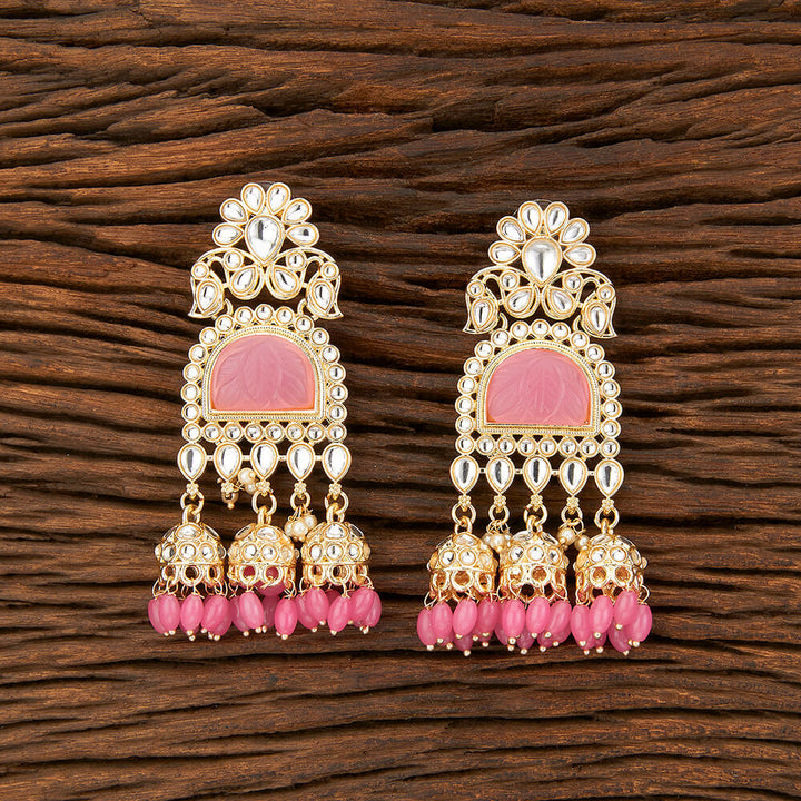 Indo Western Stone Earring With Gold Plating 108969