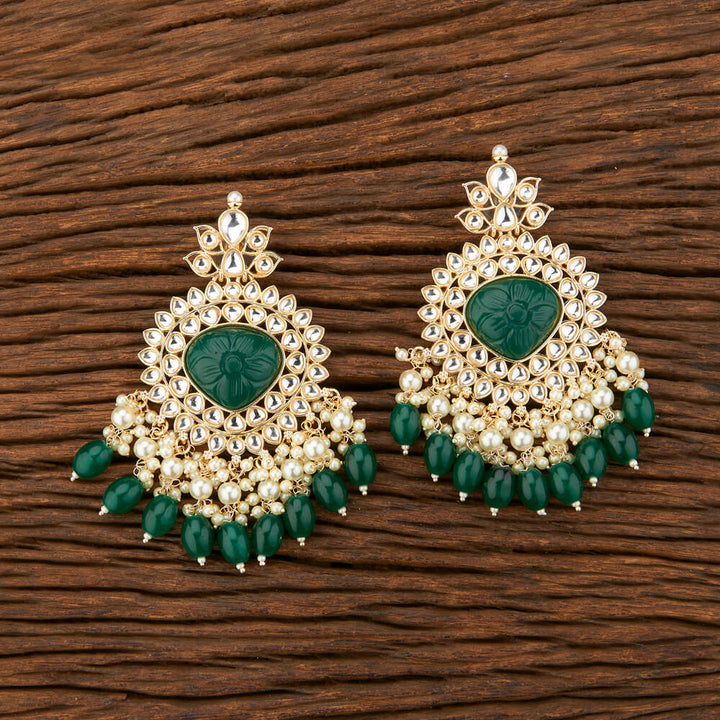 Indo Western Stone Earring With Gold Plating 109003