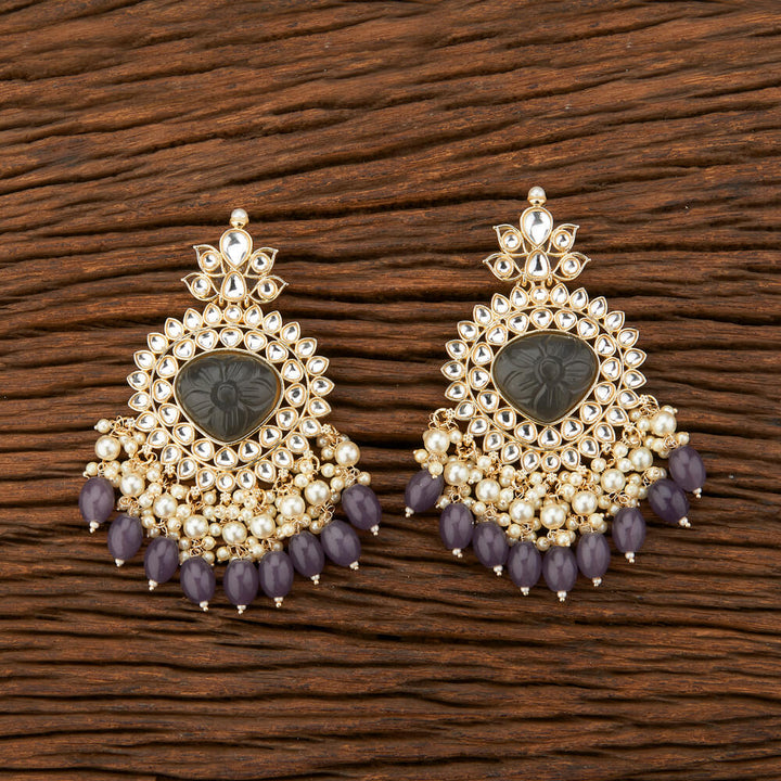 Indo Western Stone Earring With Gold Plating 109003