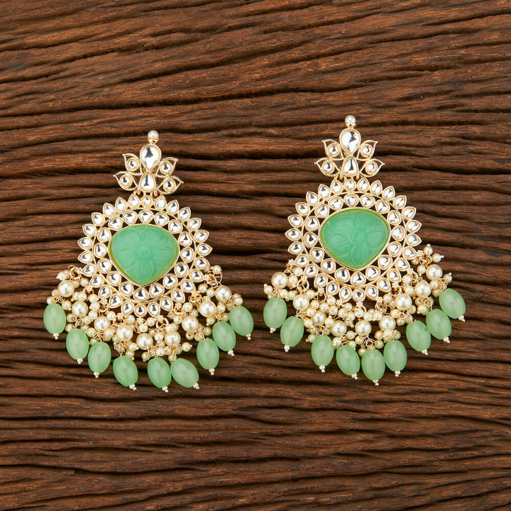 Indo Western Stone Earring With Gold Plating 109003