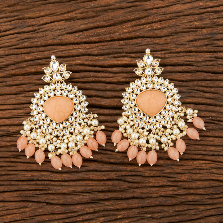 Indo Western Stone Earring With Gold Plating 109003