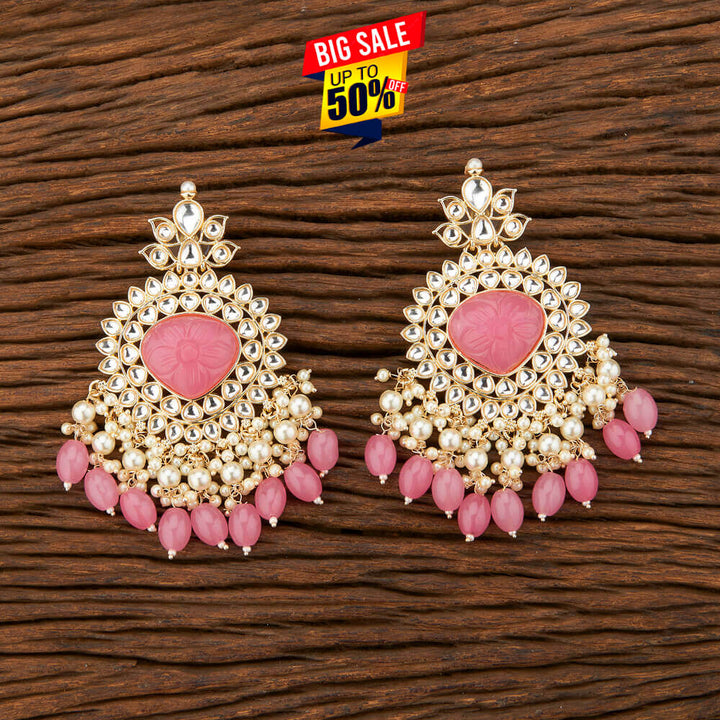 Indo Western Stone Earring With Gold Plating 109003