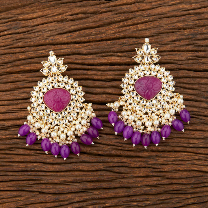 Indo Western Stone Earring With Gold Plating 109003