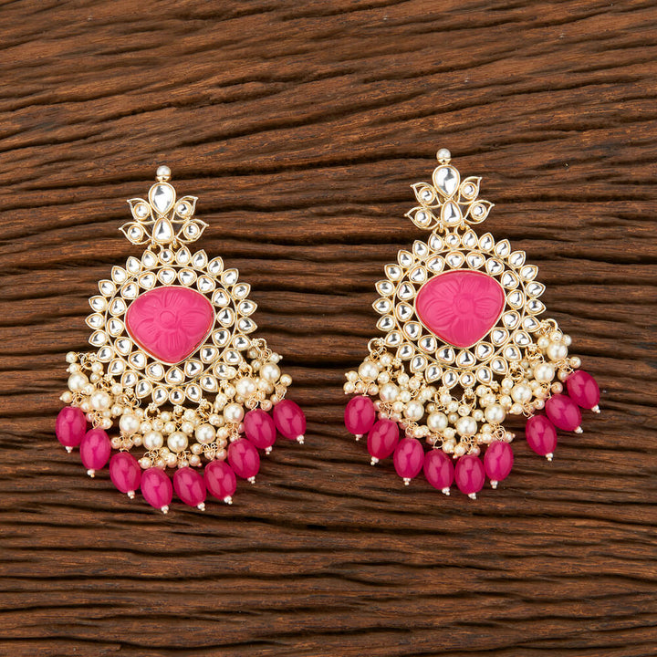 Indo Western Stone Earring With Gold Plating 109003