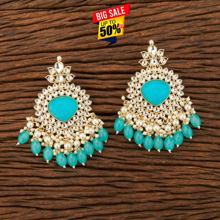 Indo Western Stone Earring With Gold Plating 109003