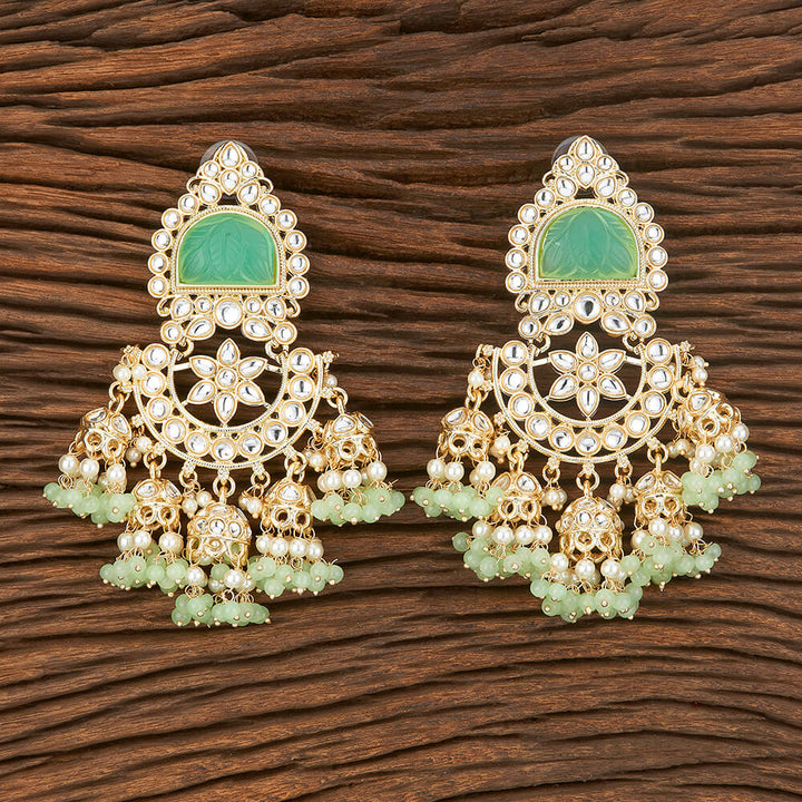 Indo Western Chand Earring With Gold Plating 109061